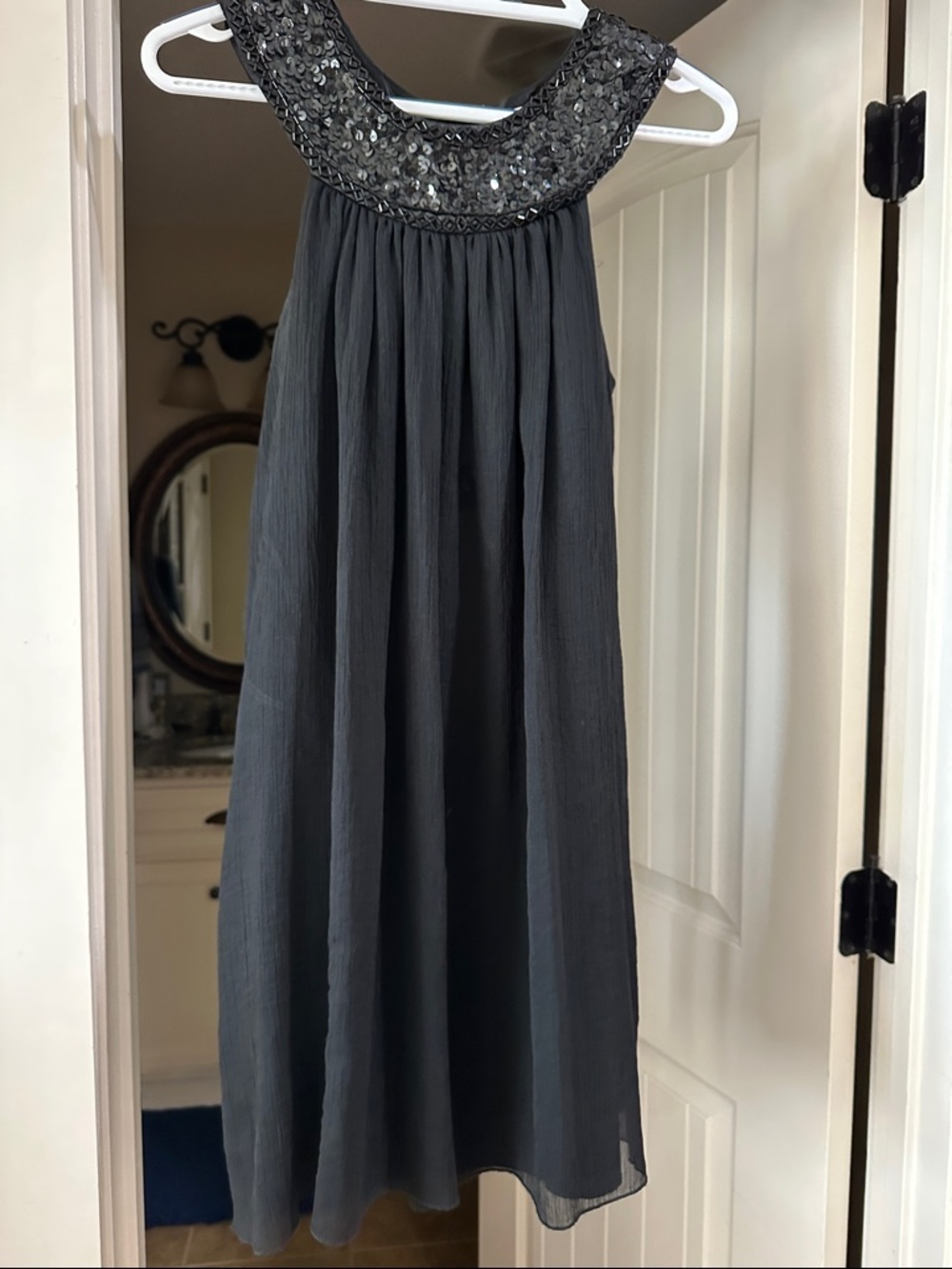 Fire Los Angeles Black Beaded Halter Wedding Dress